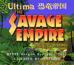 Ultima - Kyouryuu Teikoku (Japan) Title Screen